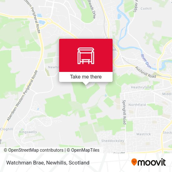 Watchman Brae, Newhills map