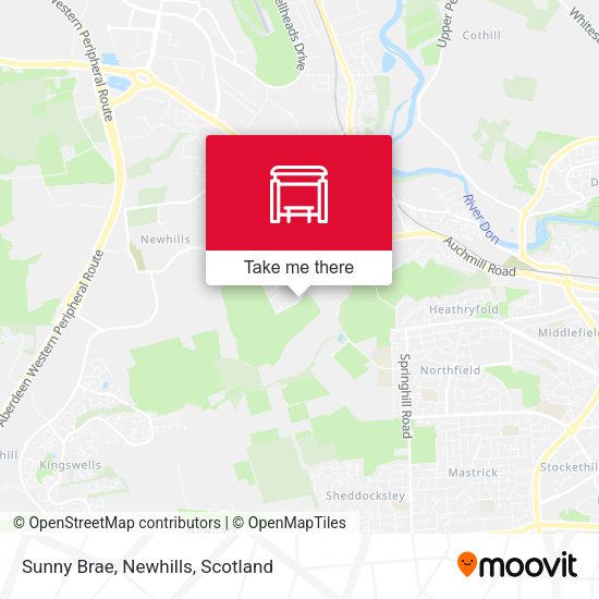 Sunny Brae, Newhills map