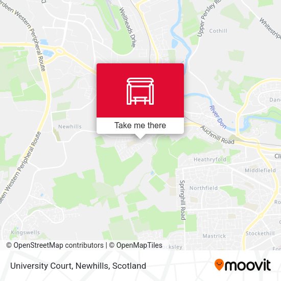 University Court, Newhills map