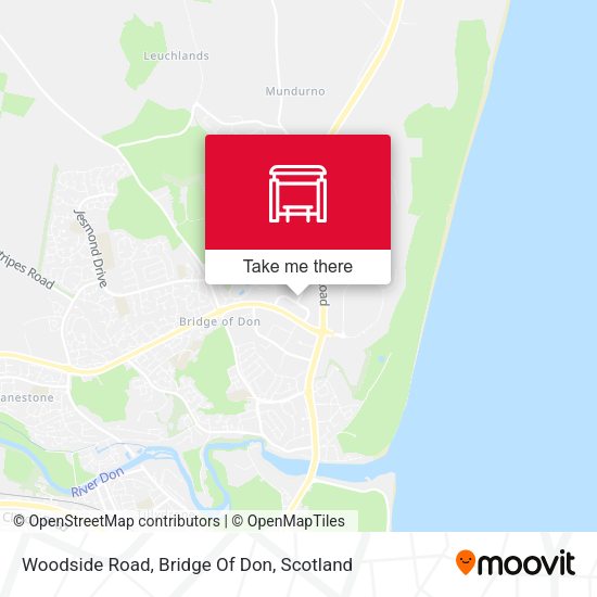 Woodside Road, Bridge Of Don map