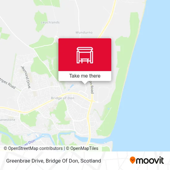 Greenbrae Drive, Bridge Of Don map
