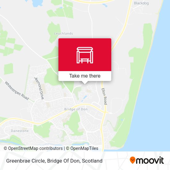 Greenbrae Circle, Bridge Of Don map