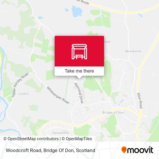 Woodcroft Road, Bridge Of Don map
