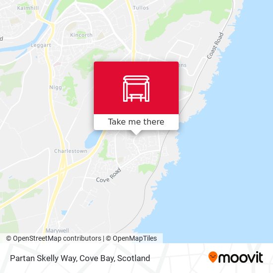 Partan Skelly Way, Cove Bay map