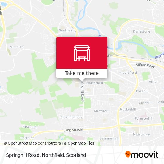 Springhill Road, Northfield map