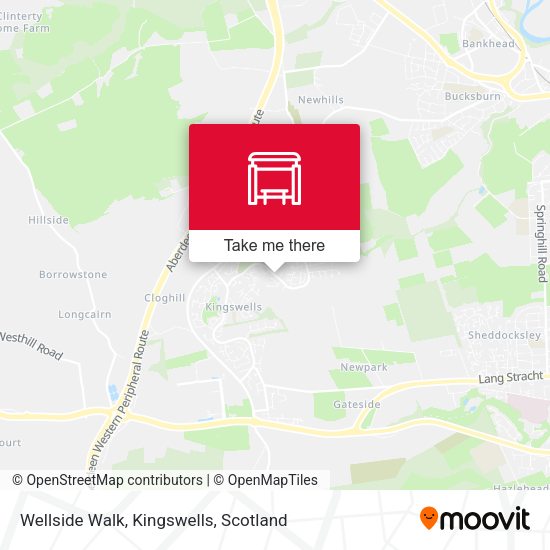 Wellside Walk, Kingswells map