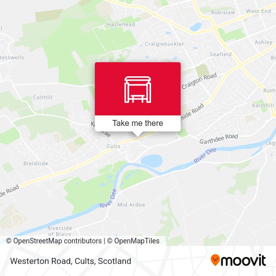 Westerton Road, Cults map
