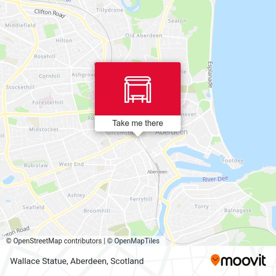Wallace Statue, Aberdeen map