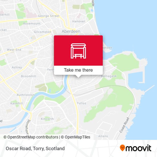 Oscar Road, Torry map