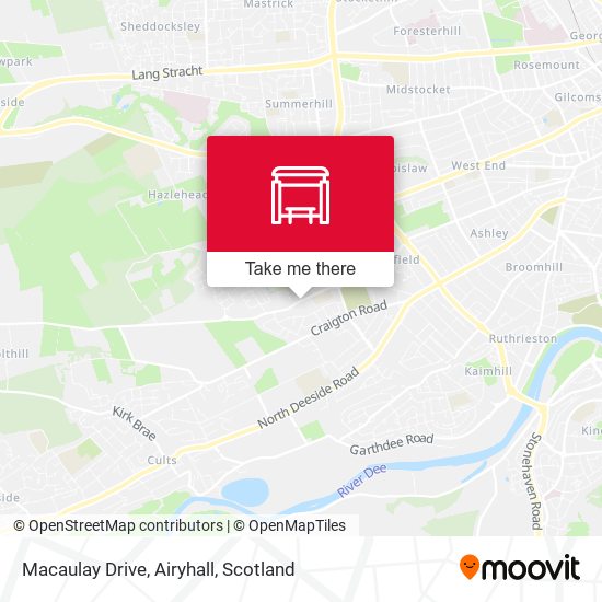 Macaulay Drive, Airyhall map