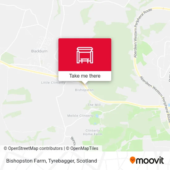 Bishopston Farm, Tyrebagger map
