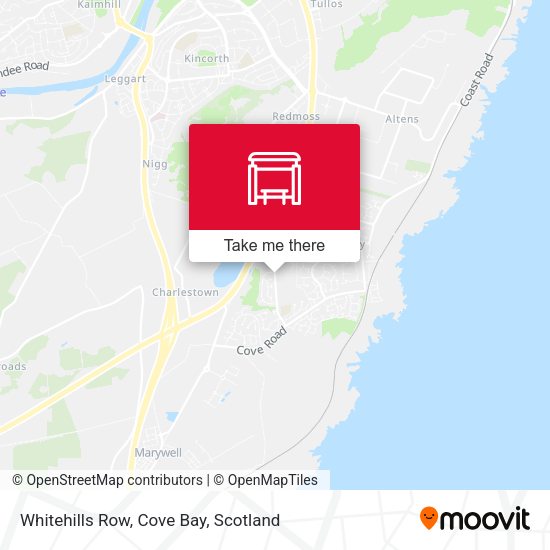 Whitehills Row, Cove Bay map