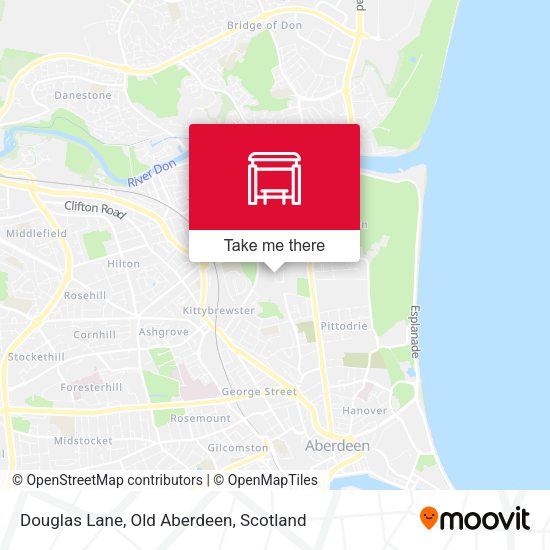 Douglas Lane, Old Aberdeen map