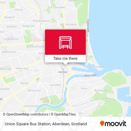 Union Square Bus Station, Aberdeen map