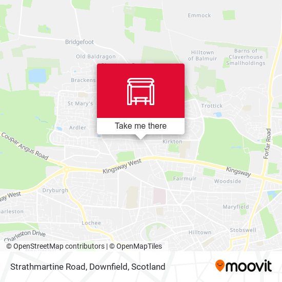 Strathmartine Road, Downfield map