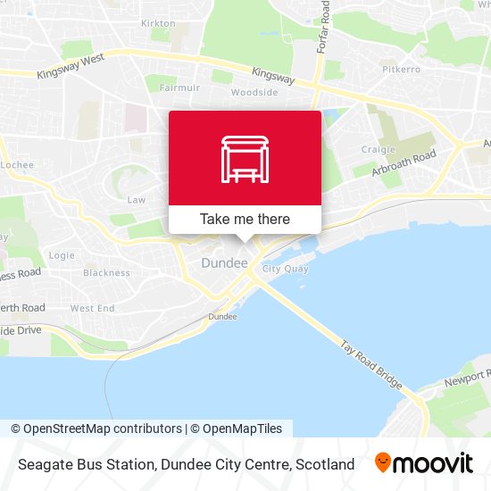 Seagate Bus Station, Dundee City Centre map