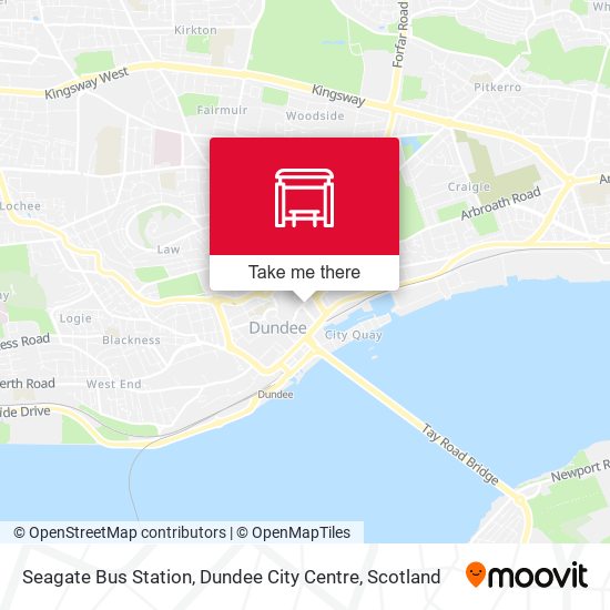 Seagate Bus Station, Dundee City Centre map