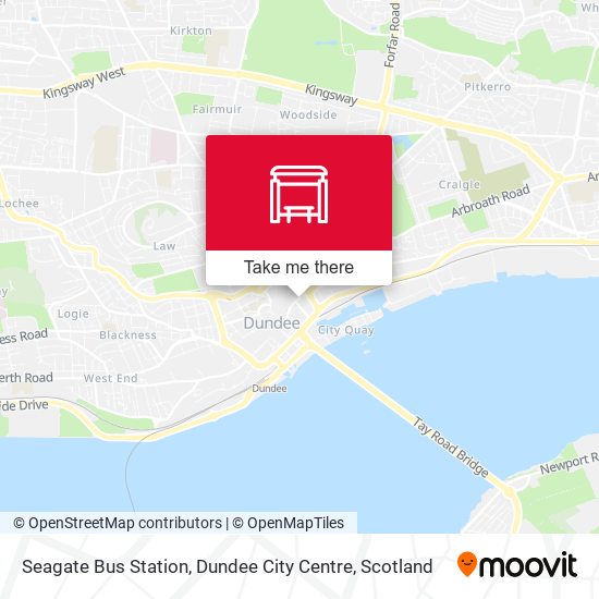Seagate Bus Station, Dundee City Centre map