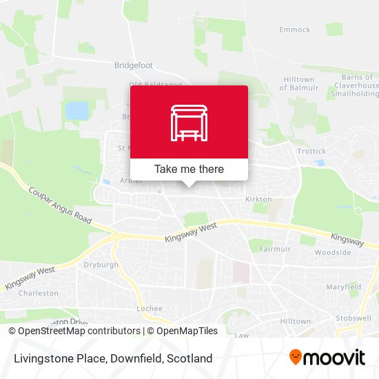 Livingstone Place, Downfield map