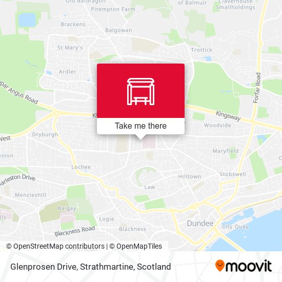 Glenprosen Drive, Strathmartine map