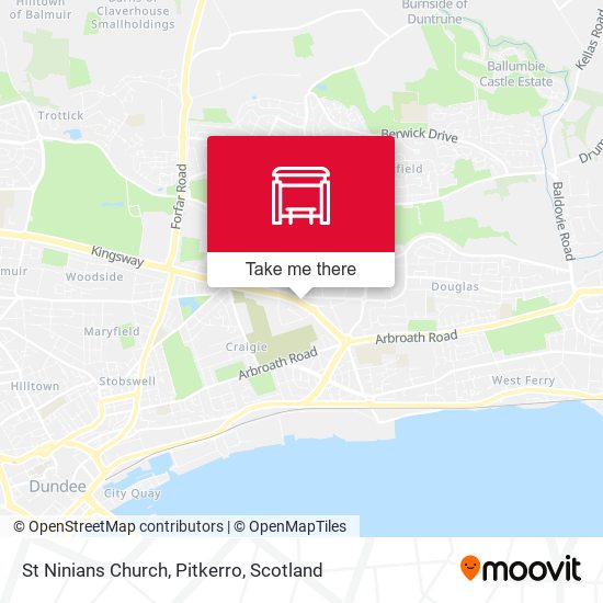 St Ninians Church, Pitkerro map
