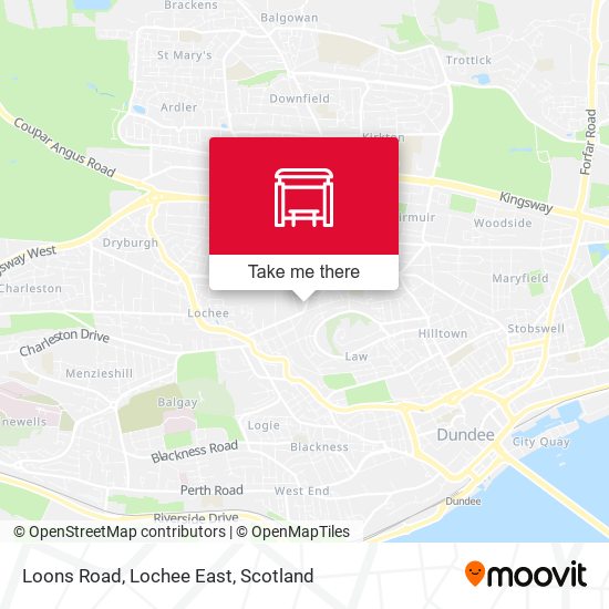 Loons Road, Lochee East map