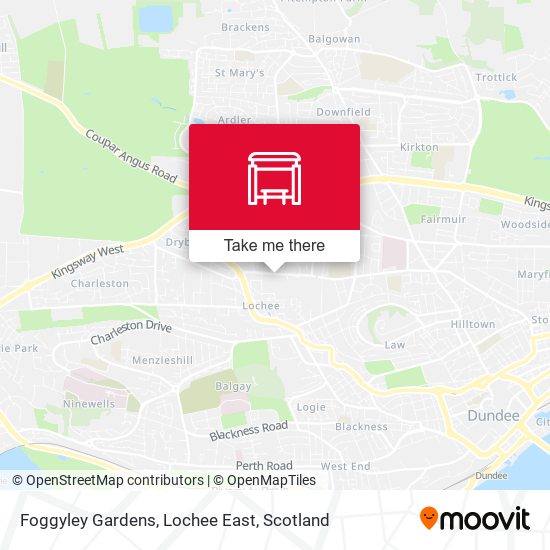 Foggyley Gardens, Lochee East map