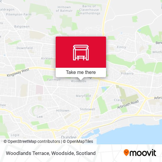 Woodlands Terrace, Woodside map
