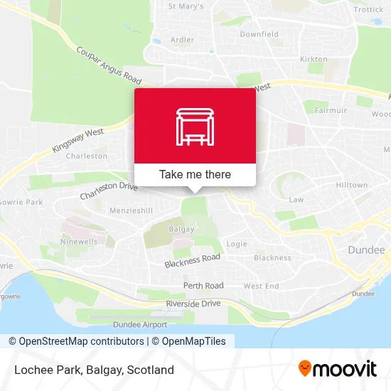 Lochee Park, Balgay map