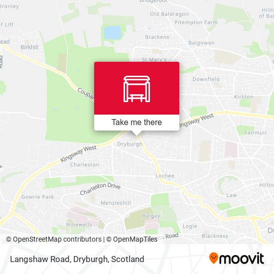 Langshaw Road, Dryburgh map