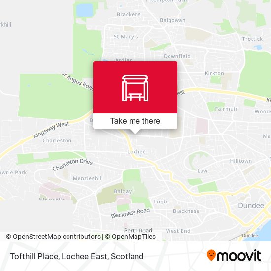 Tofthill Place, Lochee East map