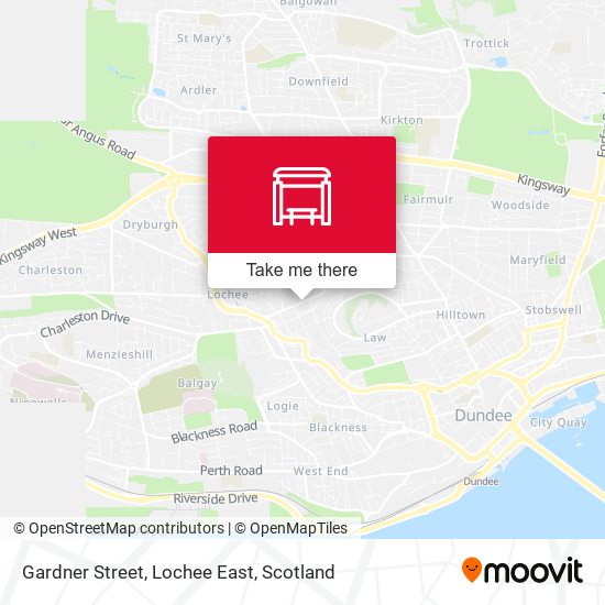 Gardner Street, Lochee East map