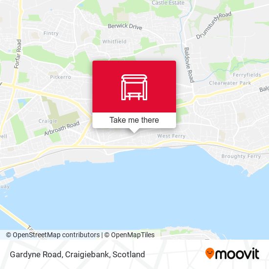 Gardyne Road, Craigiebank map