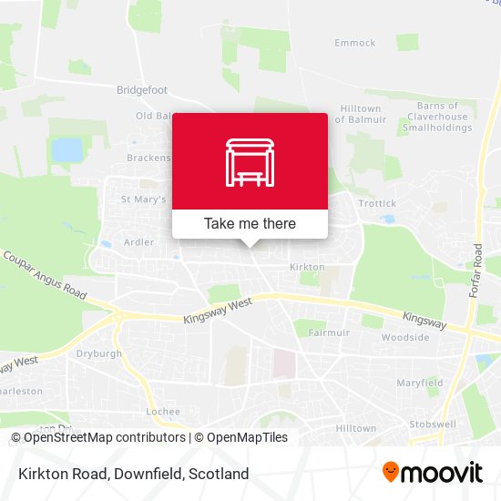 Kirkton Road, Downfield map