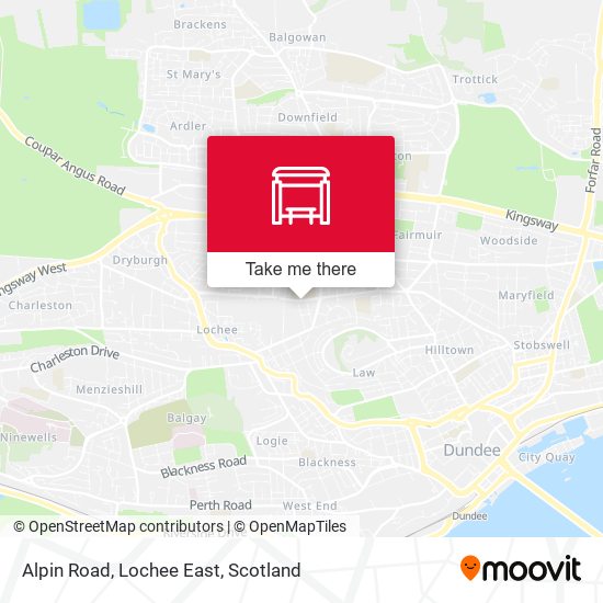 Alpin Road, Lochee East map