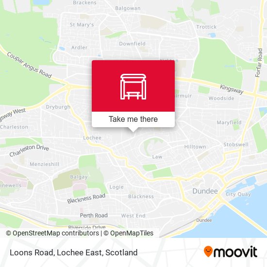 Loons Road, Lochee East map