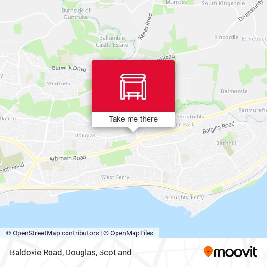 Baldovie Road, Douglas map