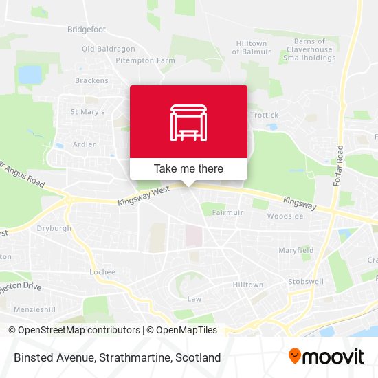 Binsted Avenue, Strathmartine map