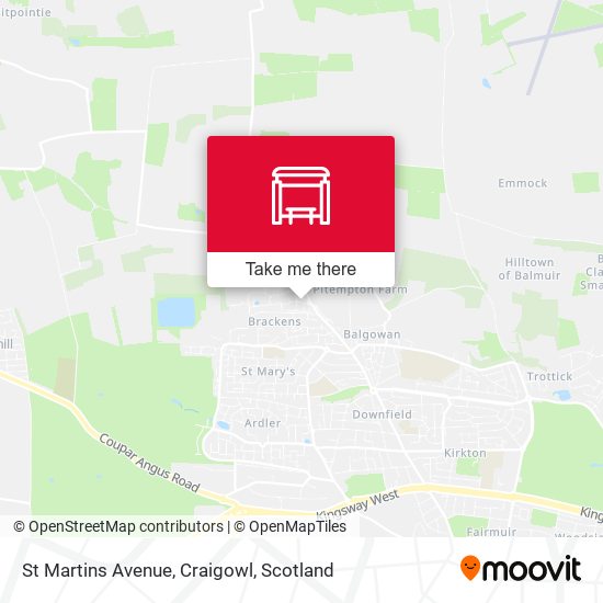 St Martins Avenue, Craigowl map