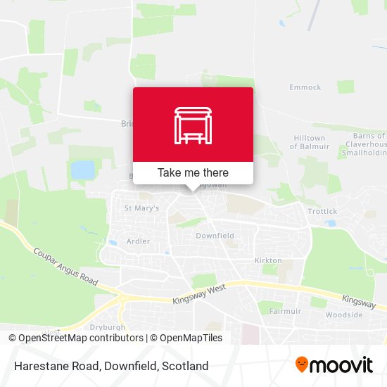 Harestane Road, Downfield map