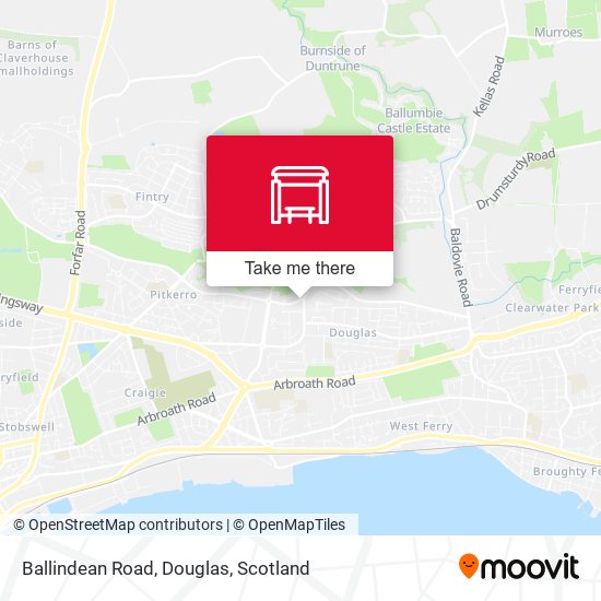 Ballindean Road, Douglas map