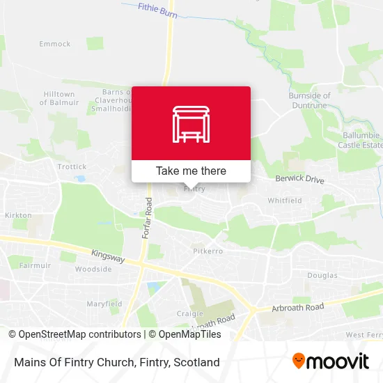 Mains Of Fintry Church, Fintry map