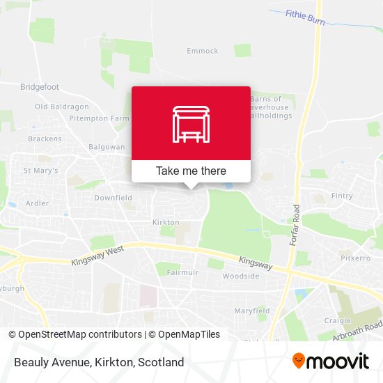 Beauly Avenue, Kirkton map