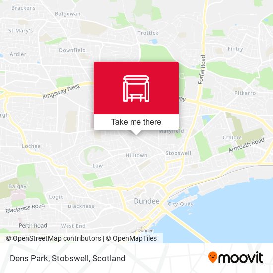 Dens Park, Stobswell map