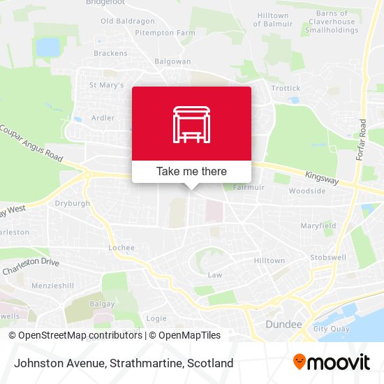 Johnston Avenue, Strathmartine map