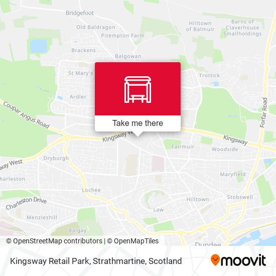 Kingsway Retail Park, Strathmartine map
