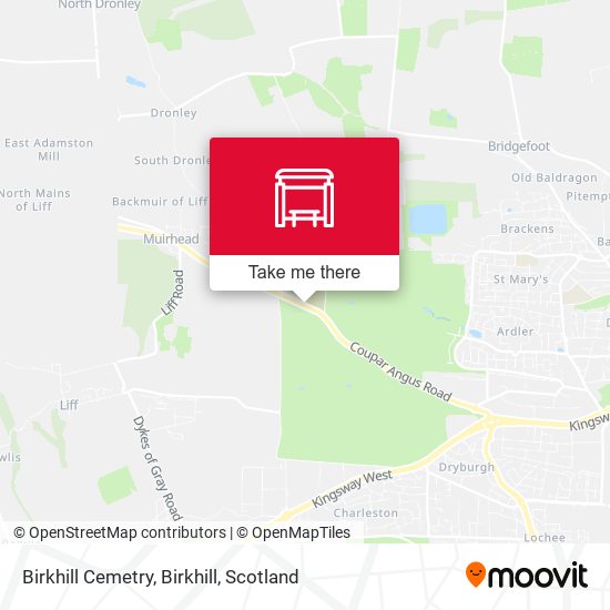 Birkhill Cemetry, Birkhill map