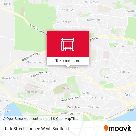 Kirk Street, Lochee West map