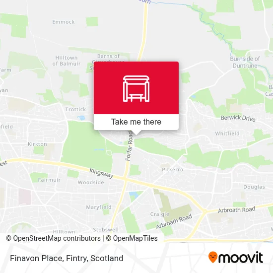 Finavon Place, Fintry map