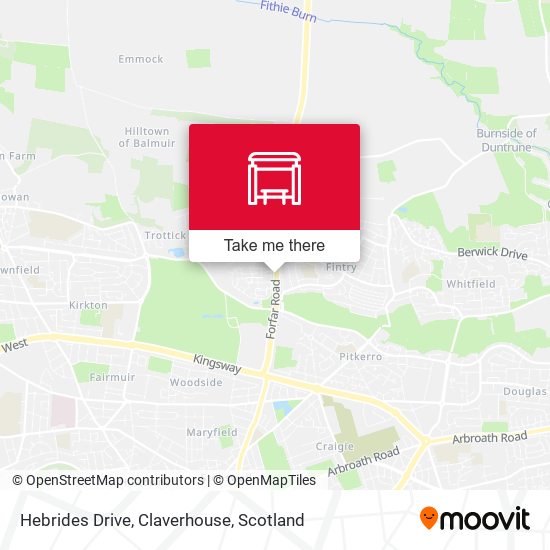 Hebrides Drive, Claverhouse map